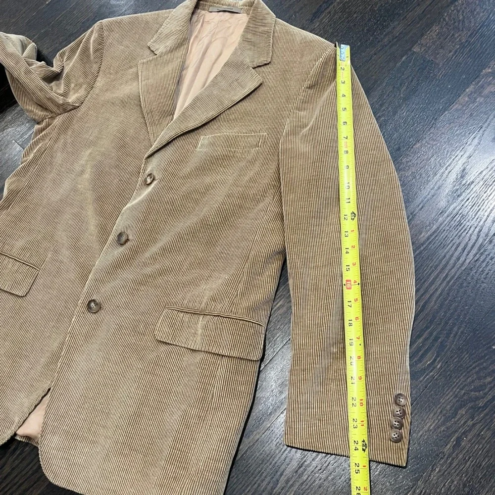 Ermenegildo Zegna Cashco Corduroy‎ Blazer Mens 42 Brown Sport Coat Switzerland